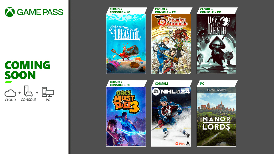 Próximamente en Xbox Game Pass: Manor Lords, Another Crab’s Treasure, Eiyuden Chronicle: Hundred Heroes y más
