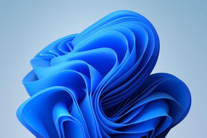 Screenshot of abstract ribbon computer desktop screensaver