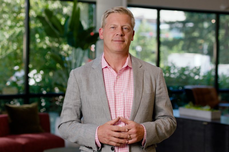 Nick Parker standing in a room during Inspire 2021