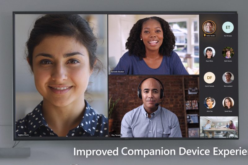 A screen shows a Teams meeting