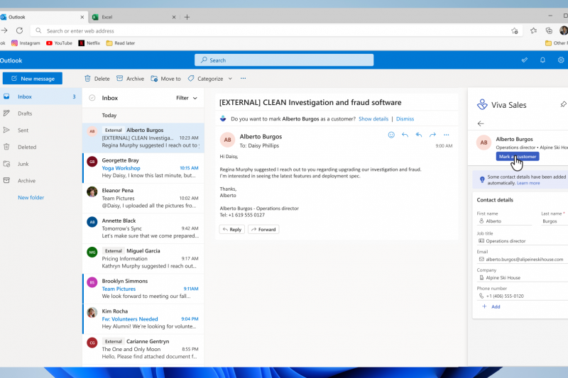 Screenshot of Microsoft Viva Sales