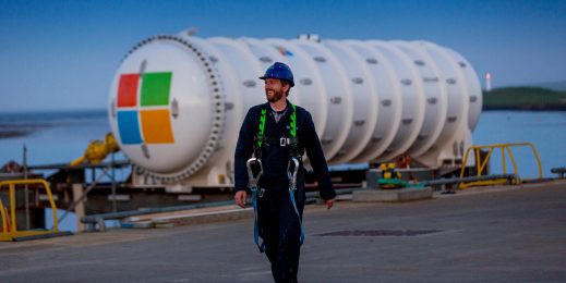 Man in front of fuel tank