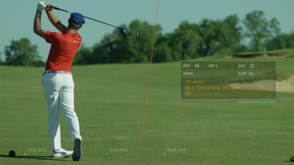 Man swinging golf club