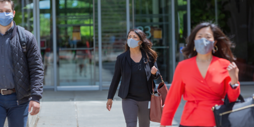 Image of workers wearing masks