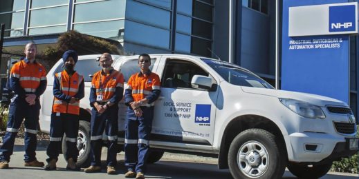 NHP staff standing infront of ute truck