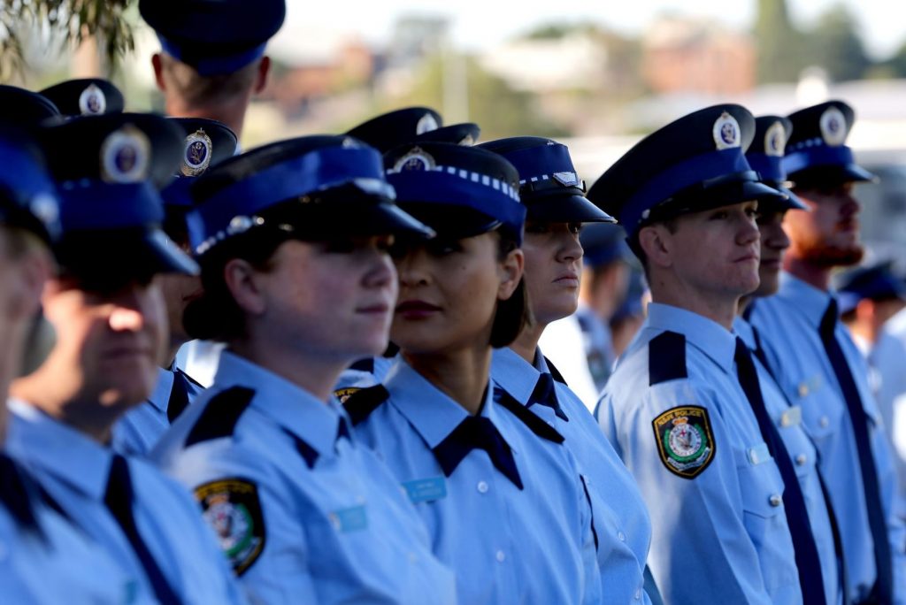 Line of NSW Police Officers