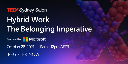 Image banner that shows TedX and Microsoft logo with the event tile and dates