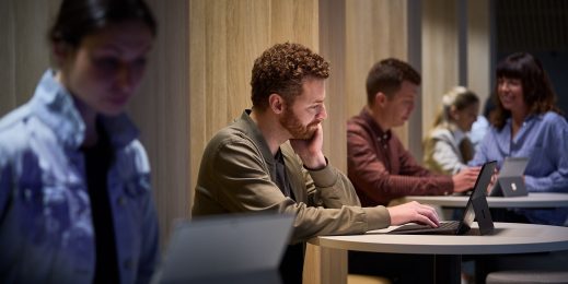 Group of students on their laptops