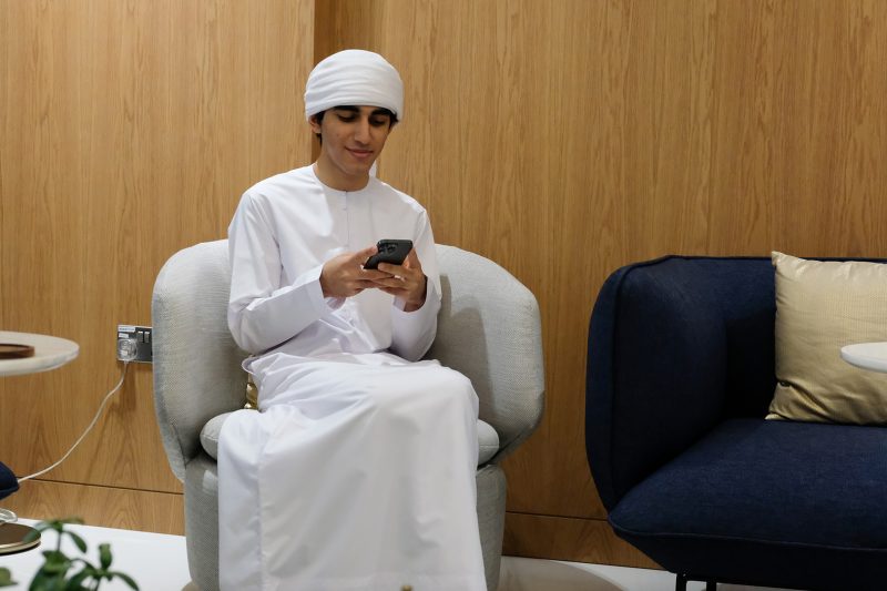 Young man using his smartphone