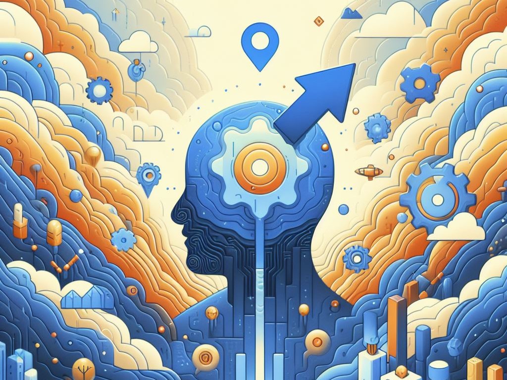 generated art of a man's head with a gear in it