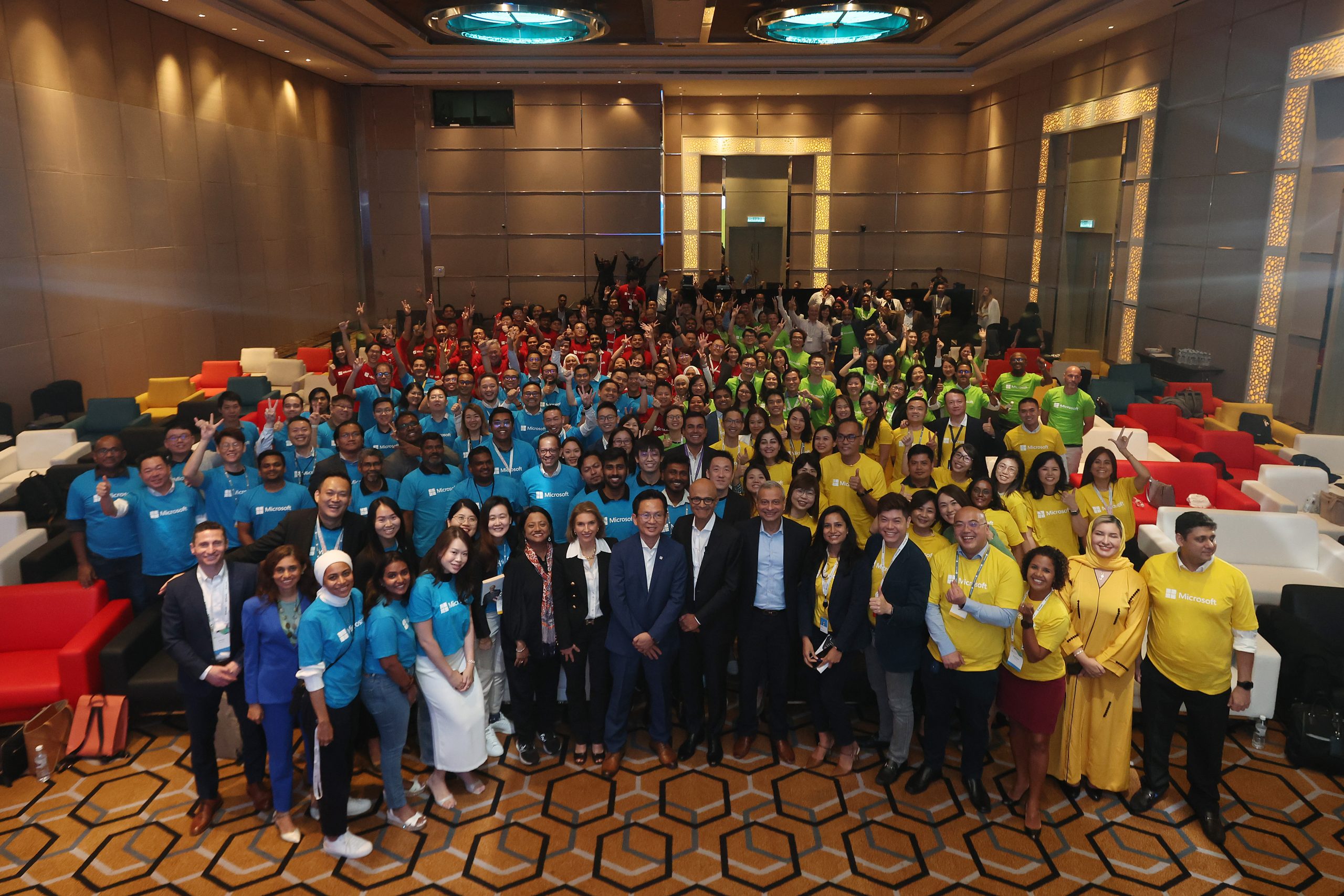 Large group of people posing for a photo