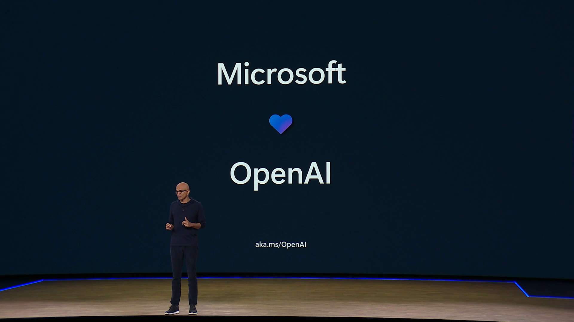 Satya Nadella on stage at Build 2024