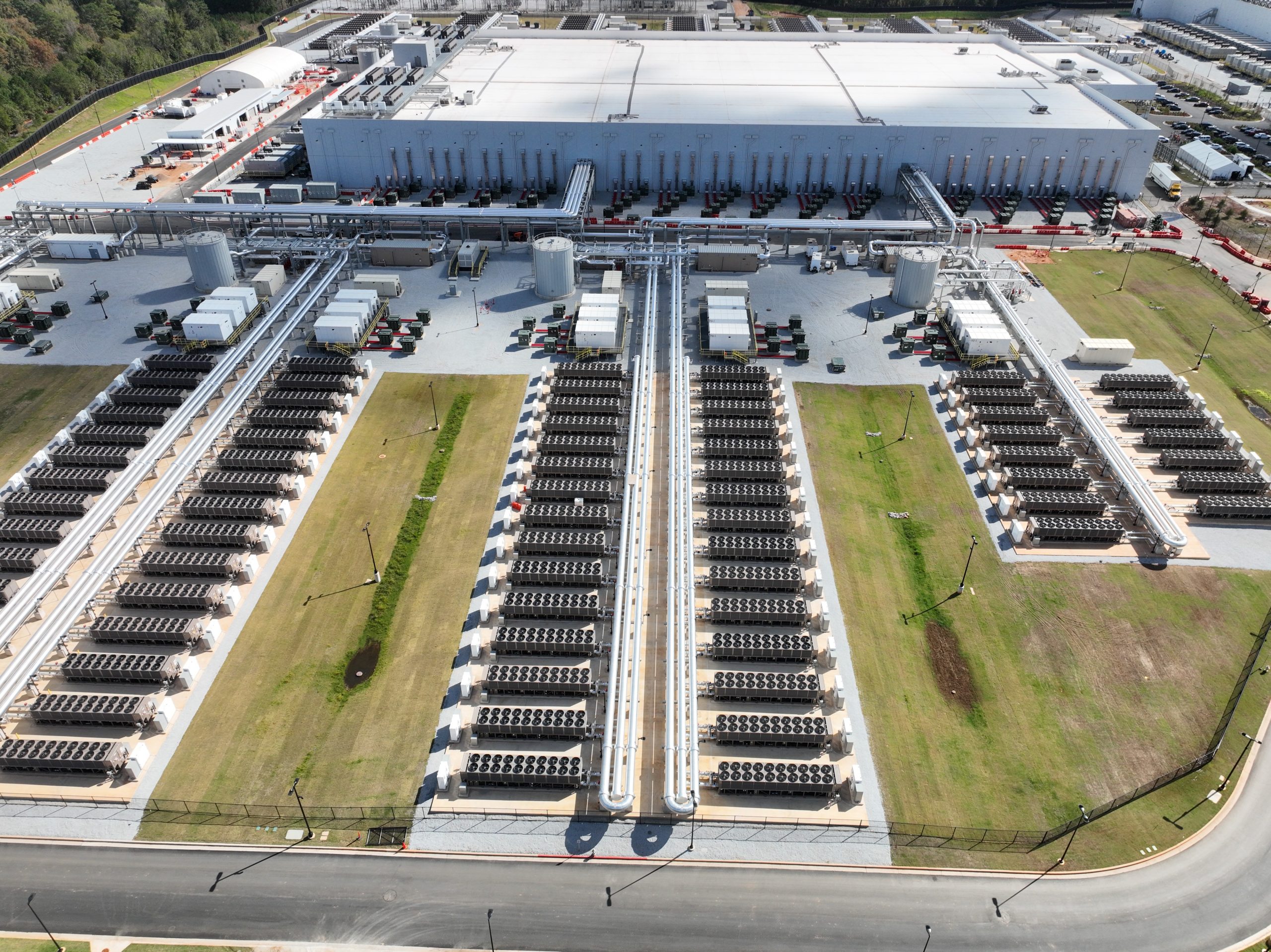 AI datacenter in Atlanta with facility cooling system