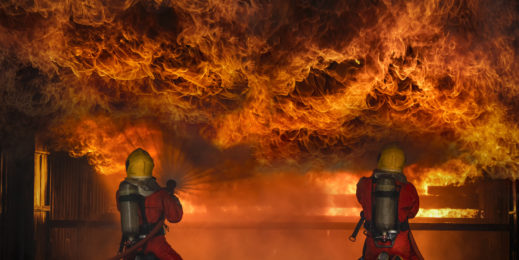 Firefighters are on duty