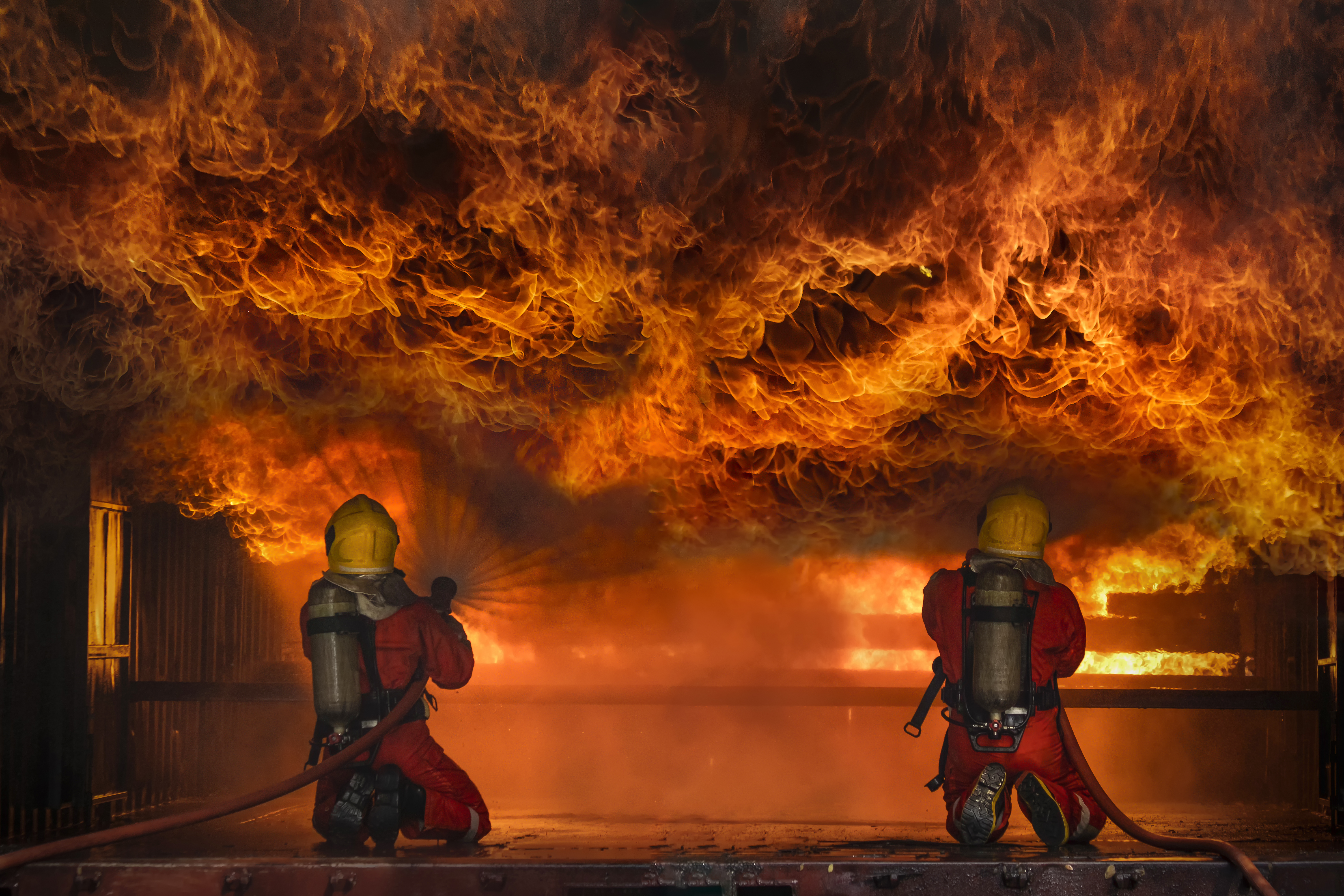 Firefighters are on duty
