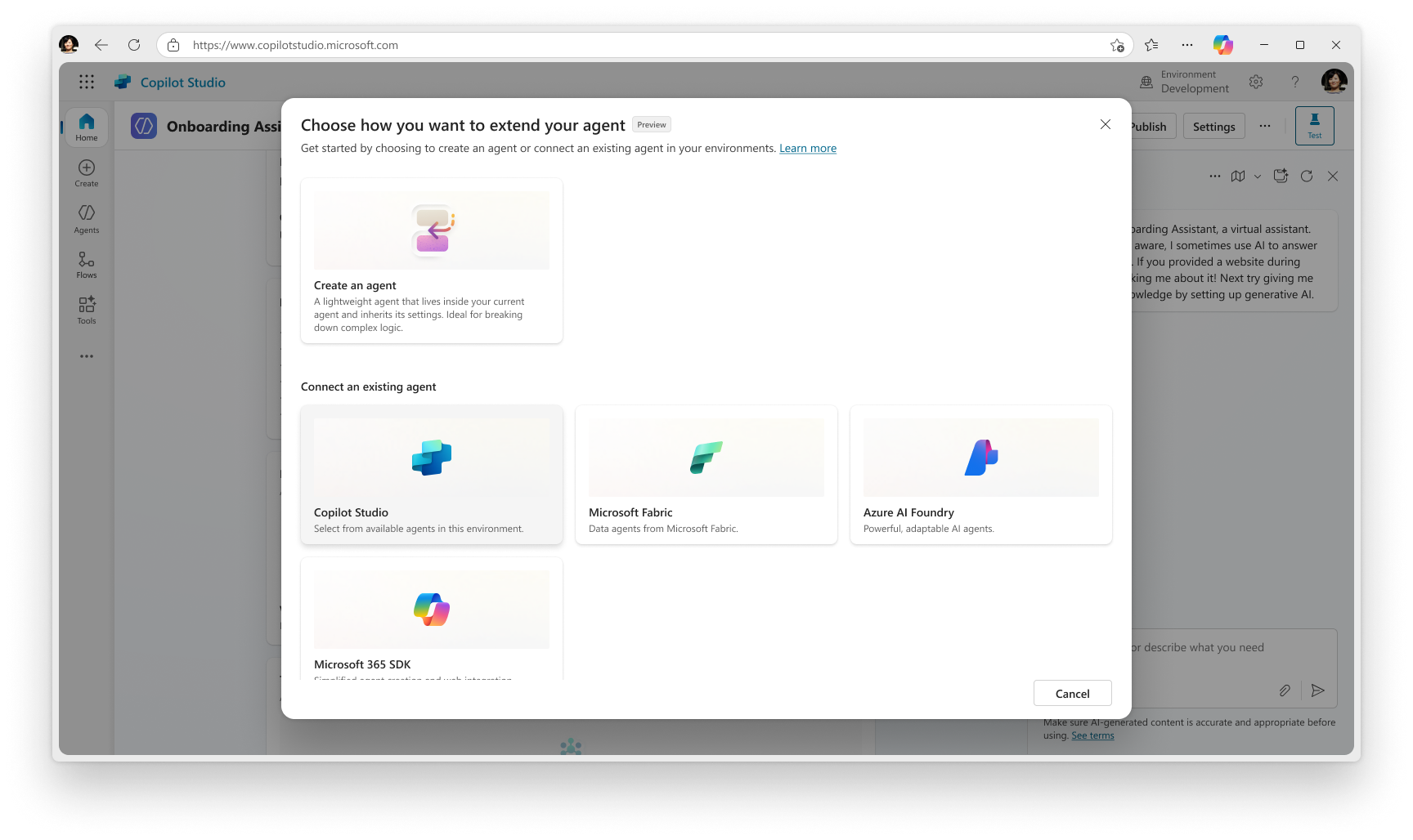 A screengrab of multiagent orchestration that allows a user to connect agents