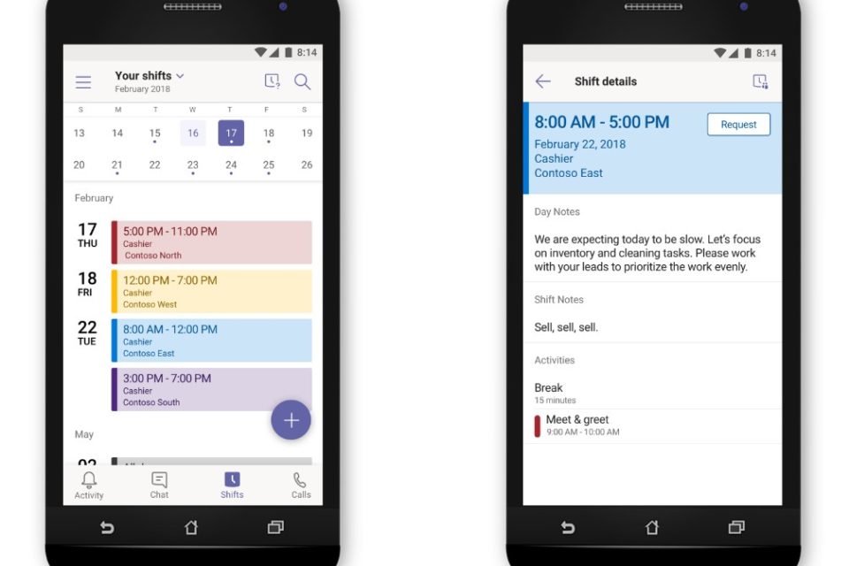 Microsoft Teams內建全新班表管理工具Shift，透過Graph API可與企業既有人力管理系統整合