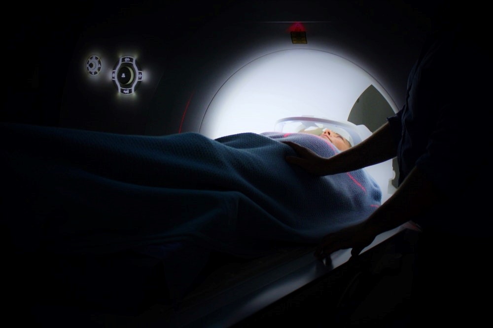 Patient entering an MRI machine
