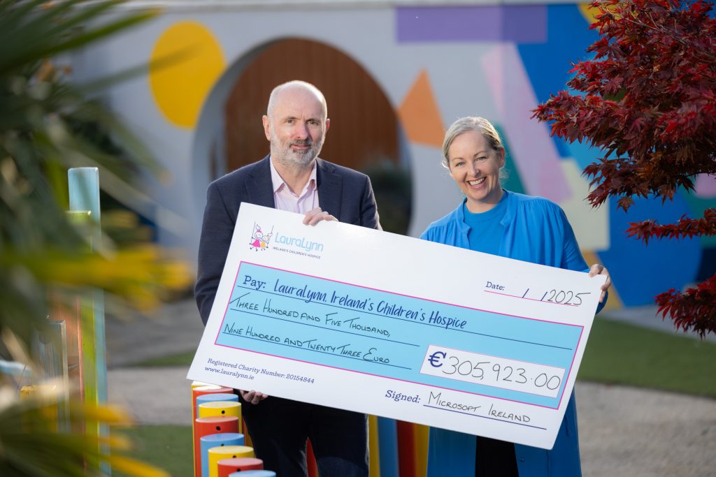 presenting donation cheque