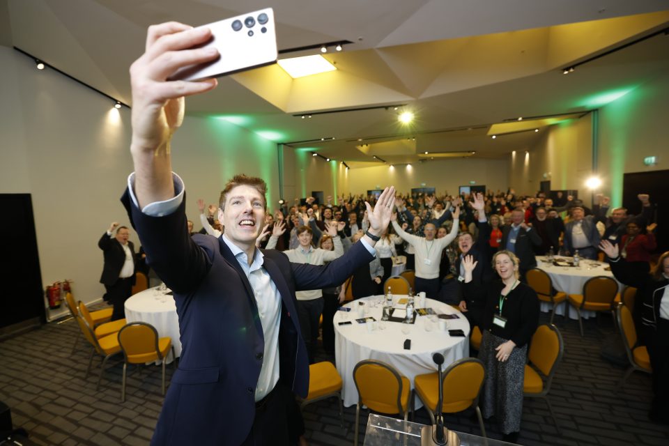 selfie with full room